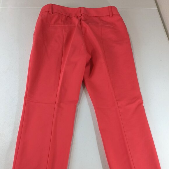 Express Columnist Ankle Low Rise Size 00 Short Hot Coral Stretch Pants - Picture 4 of 10